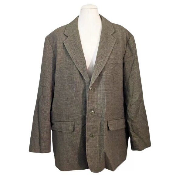 The Territory Ahead Blazer Mens 48R Green Sport Coat Jacket Wool 3 Button - Picture 1 of 8